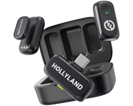 Беспроводной микрофон Hollyland LARK A1 Dual (2 микрофона) для iPhone или Android, USB-C / Lightning (Петличка)