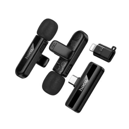Беспроводная петличный микрофон Hoco L20A для смартфонов: двойной микрофон Type-C с Bluetooth и шумоподавлением