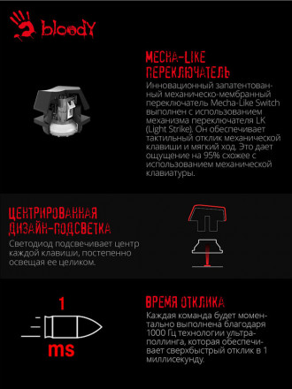 Клавиатура A4Tech Bloody B500N