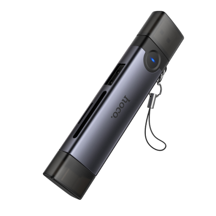 Картридер HOCO HB56 Victory USB-A / USB-C — SD/TF, USB 3.0, OTG, 2TB, адаптер для карт памяти
