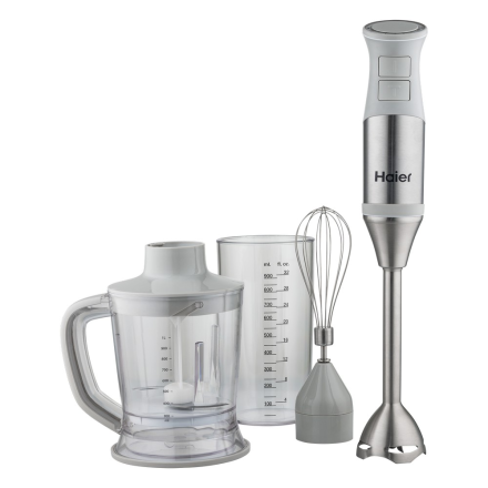 Погружной блендер Haier HB-501 — мощный 1000 Вт, плавное управление скоростью, комплект 3 в 1