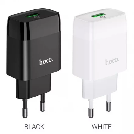 Зарядное устройство “Hoco C72Q Glorious” QC3.0 EU набор с кабелем