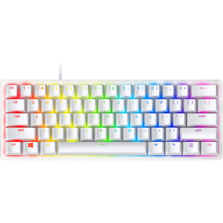 Компактная игровая оптическая клавиатура Razer Huntsman Mini Mercury White (Purple Clicky Switch)