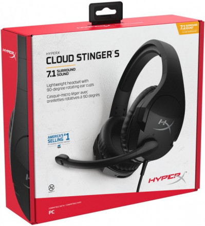 Наушники HyperX Cloud Stinger S Black (HHSS1S-AA-BK/G / 4P4F1AA)