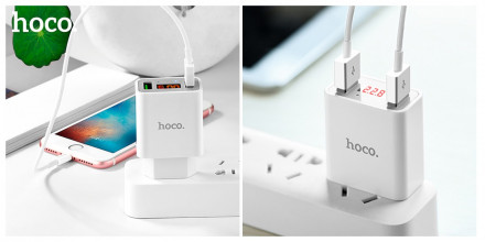 З/У Hoco C25A LED Cool Double Port Charger