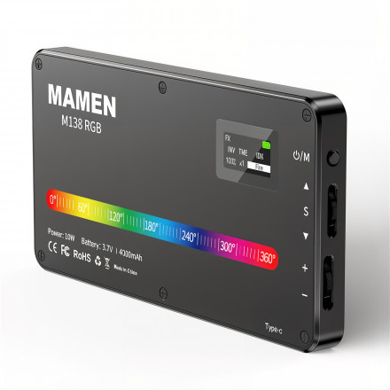 Накамерный Свет Mamen M138 RGB