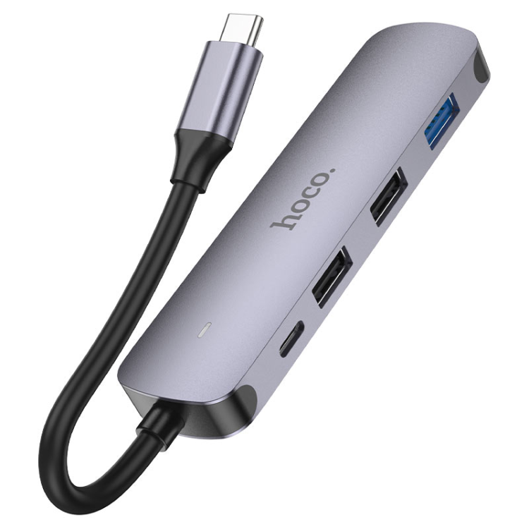 Порты хаба Hoco HB27: HDMI 4K, USB-C PD 100W, USB 3.0 и два USB 2.0 — Hoco HB27 или HB52