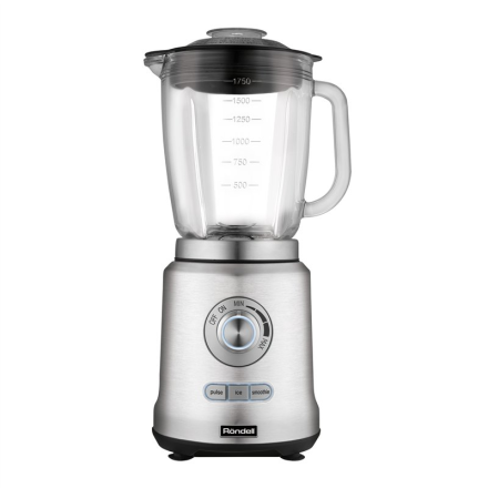Стационарный блендер Rondell RDE-1253 — мощный 1200 Вт, стеклянный кувшин 1.75 л, 6 лезвий, функция Смузи