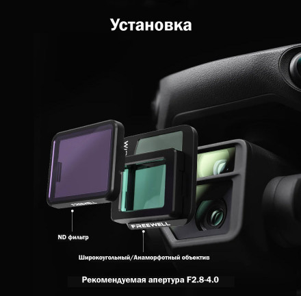 Набор из 6 фильтров (ND8/16/32/64/Wide Angle/Anamorphic) DJI Mavic 3 (Freewell)