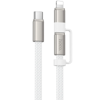 Кабель 2-в-1 Type-C на Type-C / Lightning Hoco X125 Fast Charging (60W / 30W, 1м)