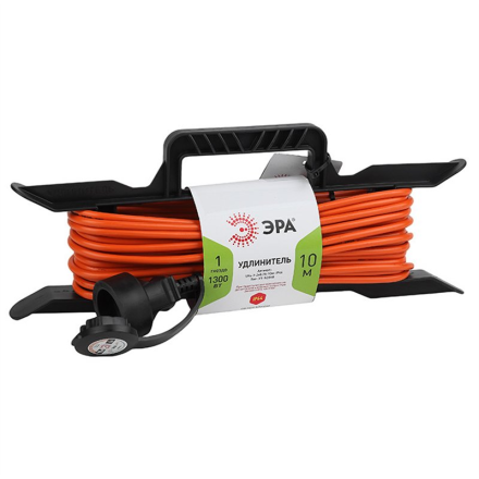 Силовой удлинитель на рамке ЭРА UFx-1-2x0.75-10m-IP44 (10 м / IP44)
