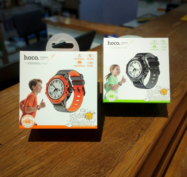 Детские умные часы Hoco Y107 Kids Watch с GPS, SIM-картой и кнопкой SOS — обзор и цена в Бишкеке