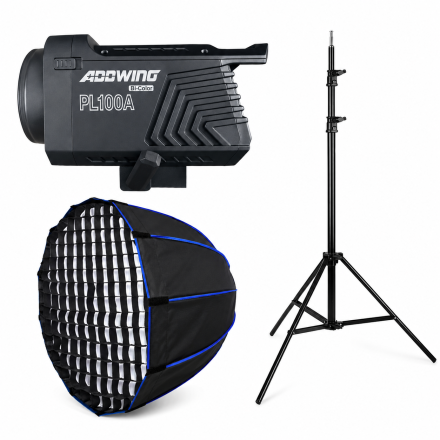 Комплект студийного света: ADDWING PL-100A + Стойка 2.8 м + Октобокс BobbyStudio 70 см