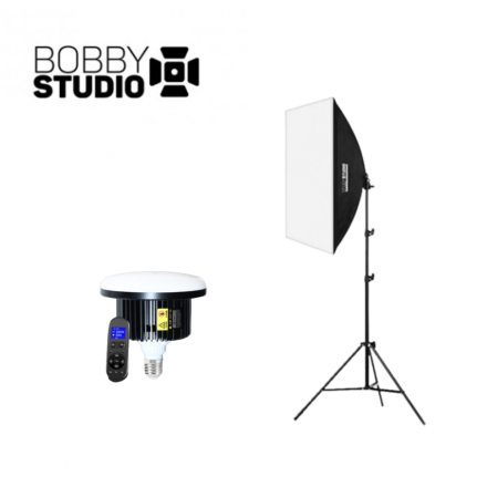 Студийный набор BobbyStudio Light + Штатив F-660TH + Микрофон Hoco L21 (Lightning / Type-C)