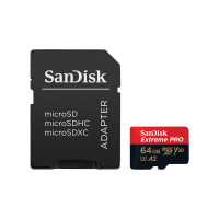 Карта памяти 64Gb SanDisk Extreme Pro microSDXC Class 10 UHS-I U3 V30 A2
