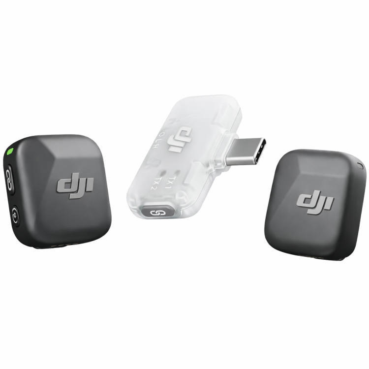 Беспроводной микрофон DJI Mic Mini 2 TX + 1 Mobile RX — двойная петличка для iPhone и Android с шумоподавлением