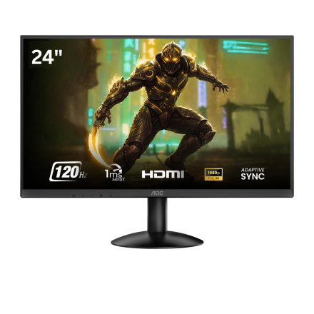 Монитор 23.8" AOC 24B30H2 Black: Безрамочный Full HD IPS монитор для работы и игр, 120 Гц, 1 мс, Adaptive-Sync и защита зрения