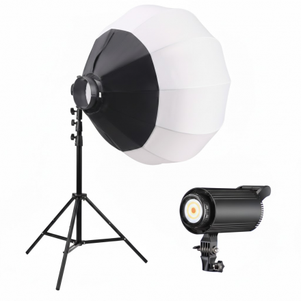 Набор RGBW-600 световой осветитель + сферический октобокс + усиленная стойка