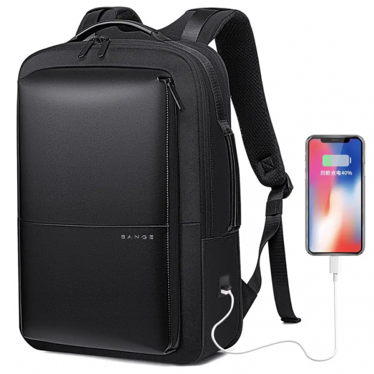 Классический деловой рюкзак Bange BG-S53 для ноутбука 15 дюймов с USB-портом и боковой ручкой