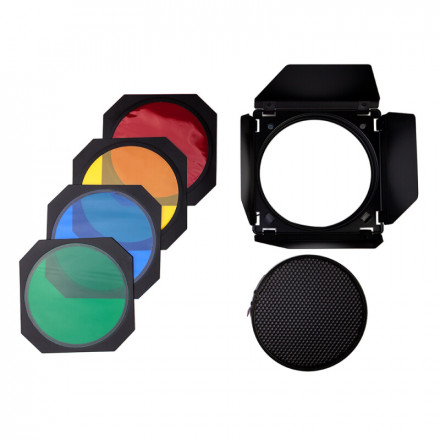 Комплект шторки с цветными фильтрами для рефлектора 18 см Fotokvant BD17