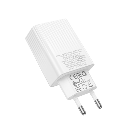 Сетевое зарядное устройство Borofone BAS74A (USB-C + USB-A, 20W, PD3.0 / QC3.0)