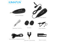 Беспроводной петличный микрофон Kimafun KM-G130-1