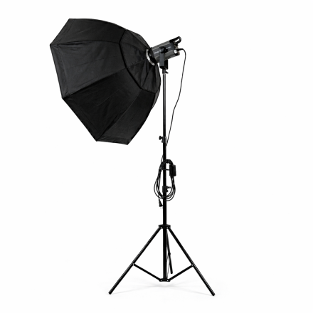 Студийный световой комплект Bediro TJ300II 300W с октобоксом 120 см и усиленной стойкой 2.8 м