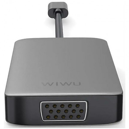 USB-концентратор Wiwu Alpha 5 в 1 USB-C Hub, цвет Серый (A513HVP)