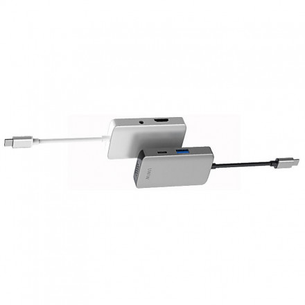 USB-концентратор Wiwu Alpha 5 в 1 USB-C Hub, цвет Серый (A513HVP)