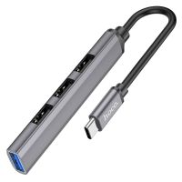 USB-хаб (конвертер) Hoco HB26 Type-C на USB 3.0 + 3xUSB 2.0