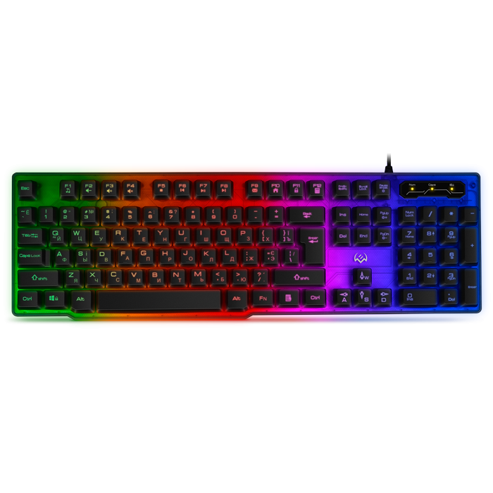 Игровая клавиатура SVEN KB-G8500 с прозрачным корпусом, подсветкой и металлическим основанием