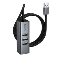 USB-Hub 4-в-1 Hoco HB1D (USB-A на 3×USB-A + RJ45 Ethernet, 1м) USB-Hub 4-в-1 Hoco HB1D (USB-A на 3×USB-A + RJ45 Ethernet, 1м)