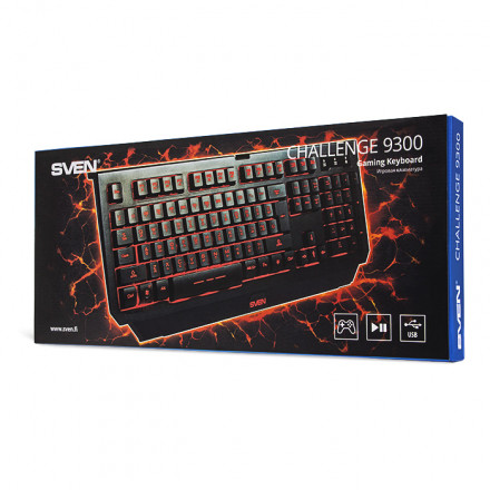 Клавиатура SVEN Challenge 9300 игровая черно-фиолетовая