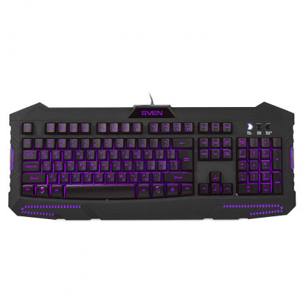 Клавиатура SVEN Challenge 9100 игровая черно-красная
