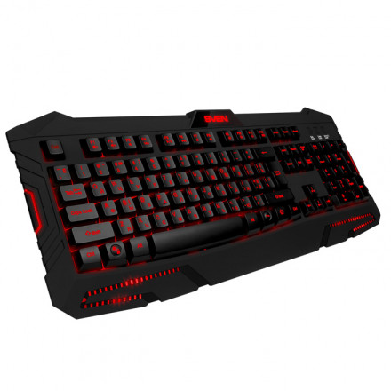 Клавиатура SVEN Challenge 9100 игровая черно-красная