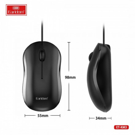 Мышь проводная EARLDOM KM3