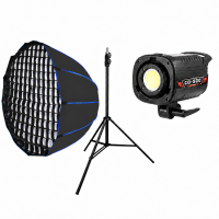 Студийный комплект освещения COB CQ-500 (3200K–6500K) + Octobox BobbyStudio 90 см с сотами + Стойка 2.8 м